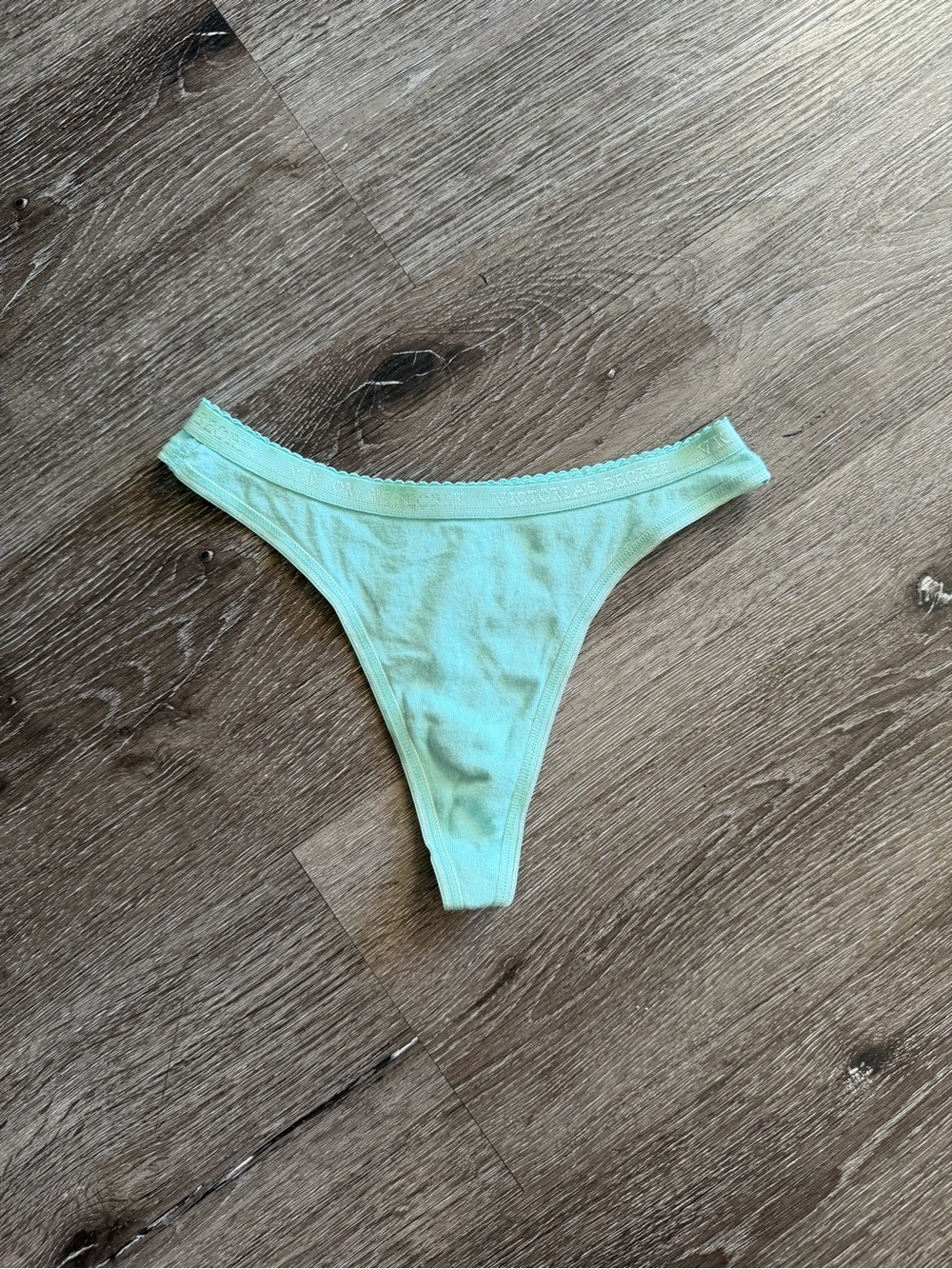 Victoria's Secret Mint Green Cotton Low-Rise Thong